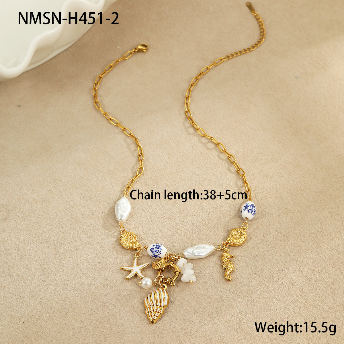 Holiday Style Ceramic Pendant Bracelet Necklace